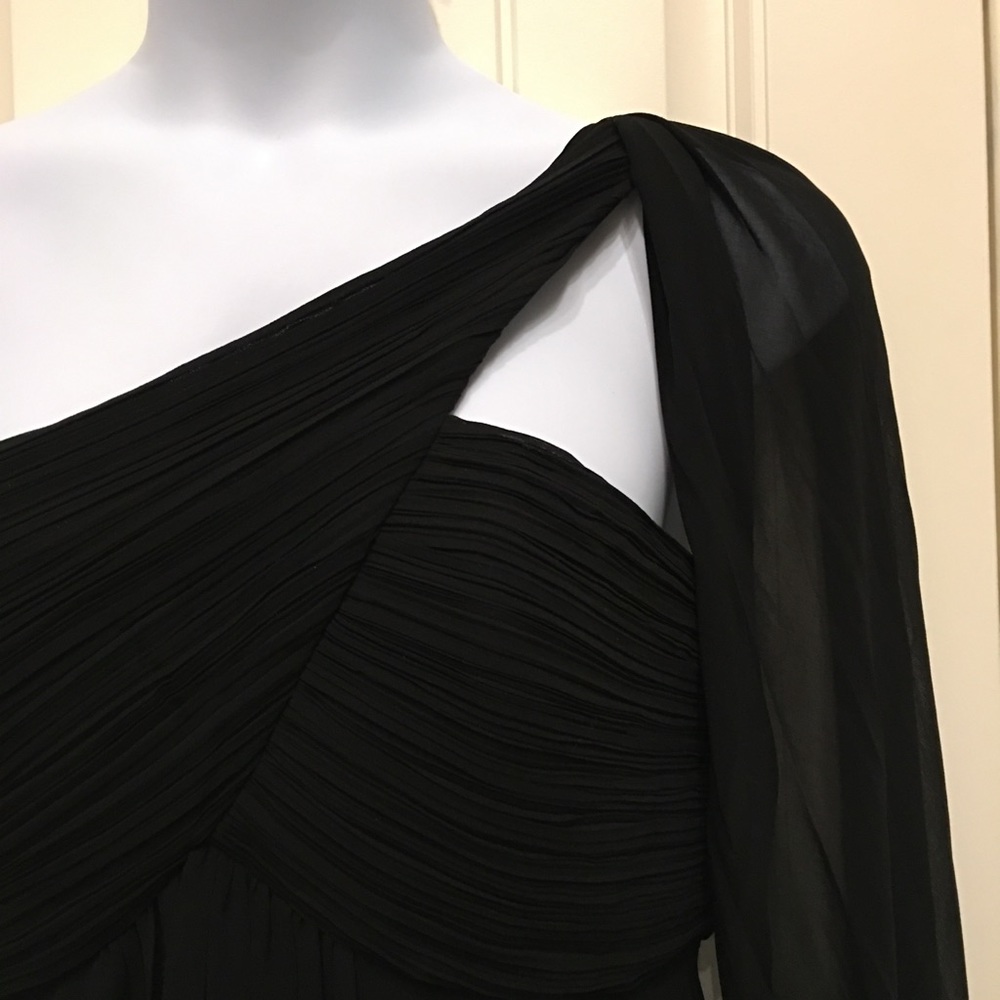 Formal Wedding Bridesmaid Award Ever Pretty Black Gown long Dress - Picture 5 of 8